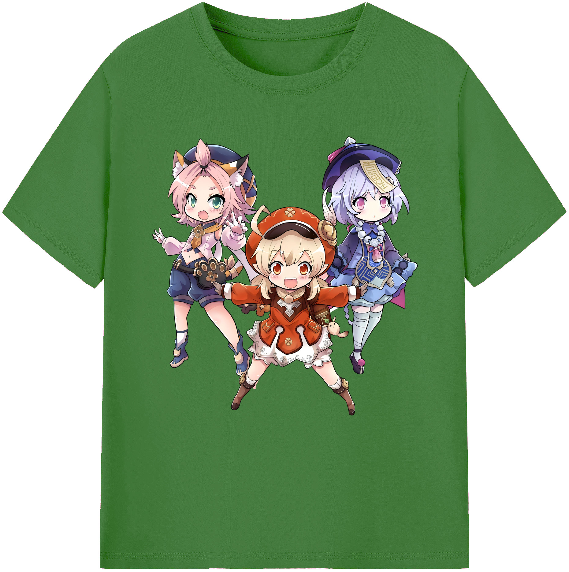 げんし神 七七 なな  genshin Nana レディースカジュアルプリントTシャツ（綿100％）